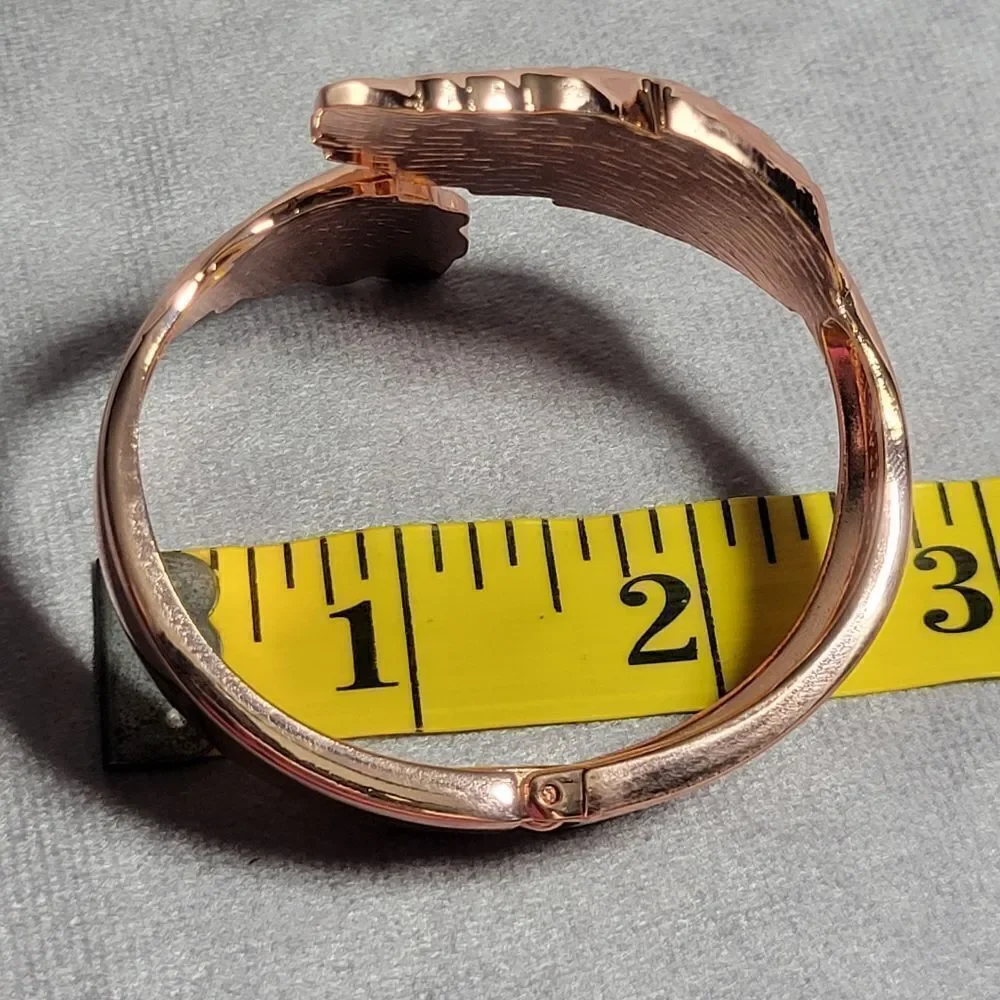 Bypass Bangle Bracelet in Rosetone‎
